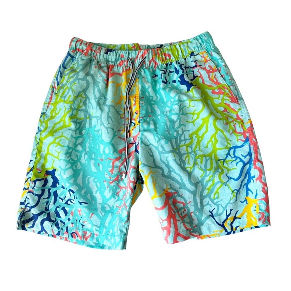 Peter Millar Swim Trunks Mens M Board Shorts Quick Dry Coral